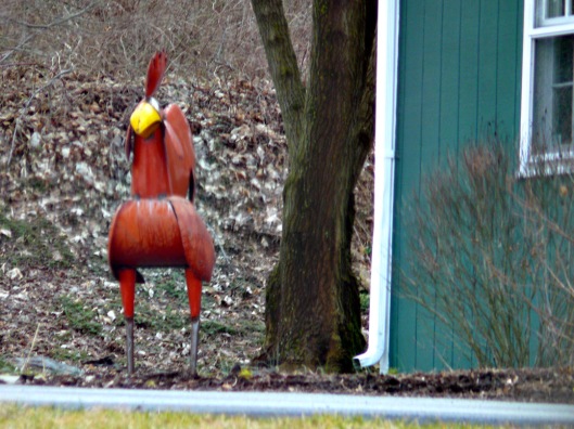 Can't recall the town where we encountered this colorful poultry statue